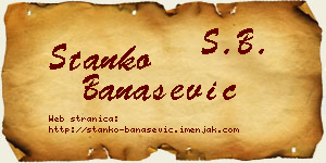 Stanko Banašević vizit kartica